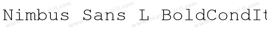 Nimbus Sans L BoldCondItal字体转换